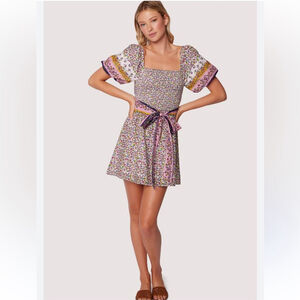 new Lost + Wander Multicolor Floral Mini Dress